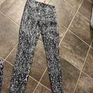 Little Girl's & Girl's Faux Leather Snake Shine Leggings Large (14) - SPANX